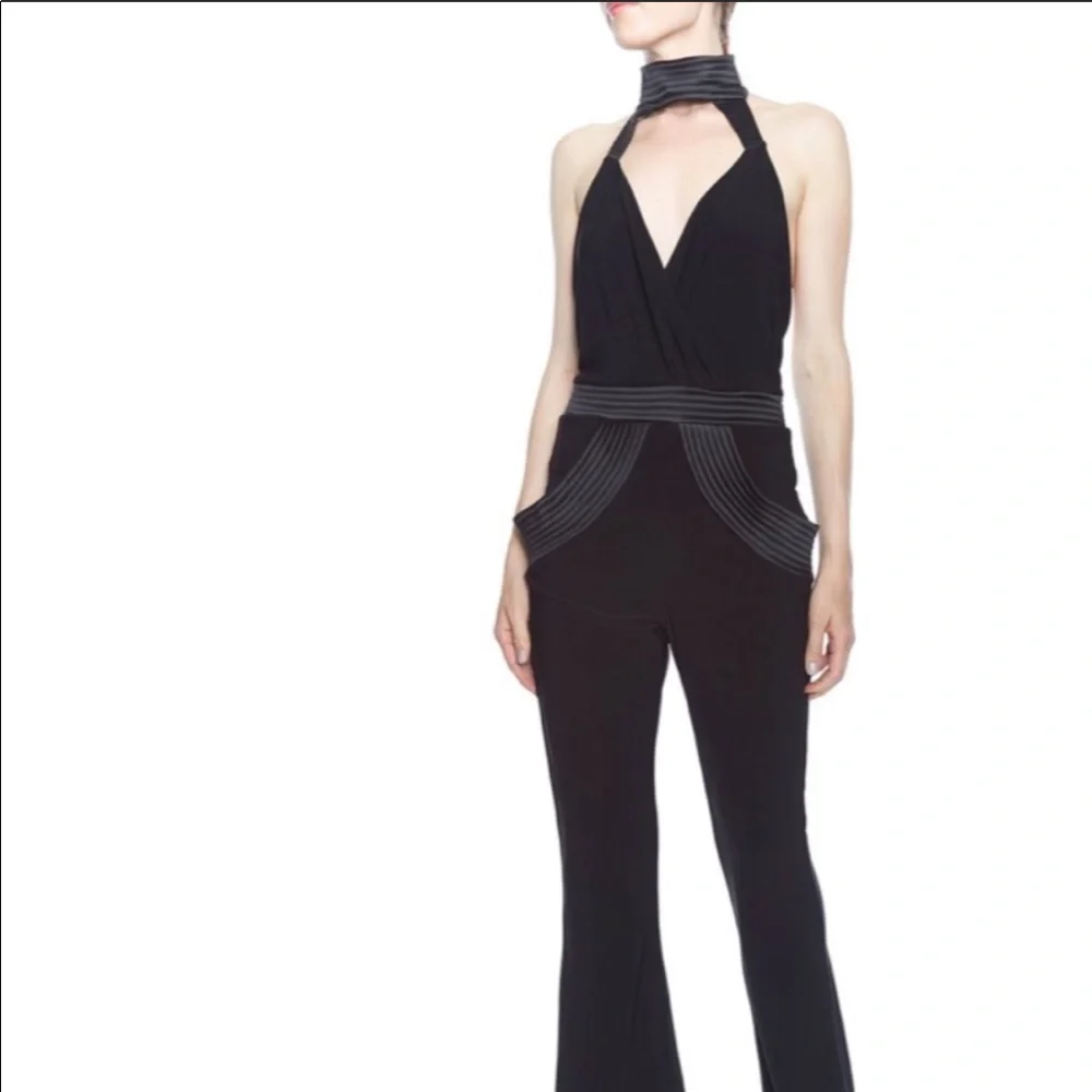 Chic Black Halter Jumpsuit - Picture 1 of 2